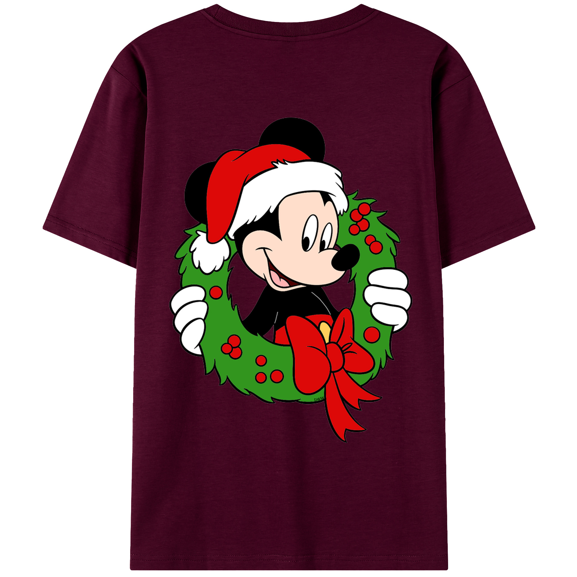 （画像用） ミッキーマウス Mickey Mouse レディース半袖Tシャツ(バックプリント)